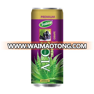 Supplying 250ml Canned Aloe Vera With Grape Flavor